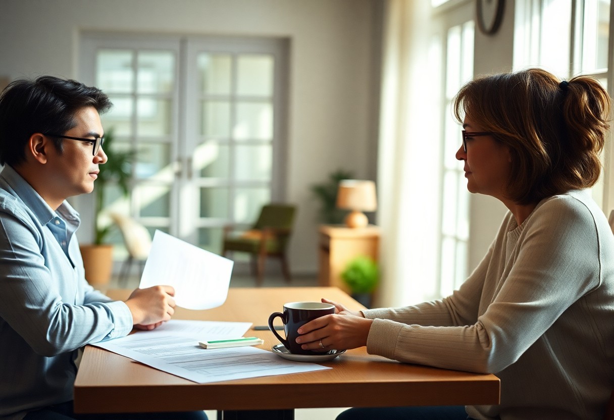 benefits of uncontested divorce couple discussing over coffee