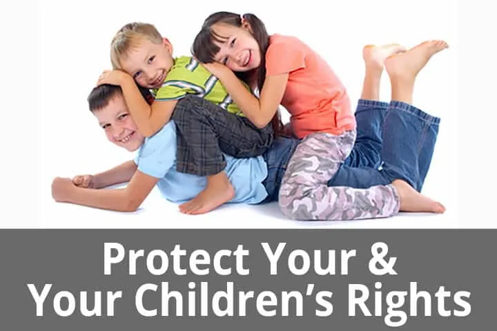 child-custody-child-support-lawyer-long-island-ny-0318 Three happy children stacked playfully, with text below reading:
